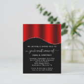 Floral QR-code Glitter Borders Rood Wijn Zwart (Staand voorkant)