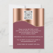 Floral QR-code Glitter Roos Gold Koper (Achterkant)