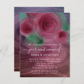 Floral QR Code Marsala Roos Burgundy (Voorkant / Achterkant)