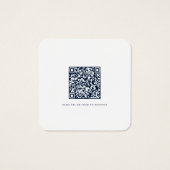 Floral QR Code Script Wedding RSVP Kaart (Achterkant)