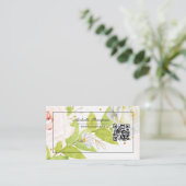 Floral QR Code Visitekaartje (Staand voorkant)