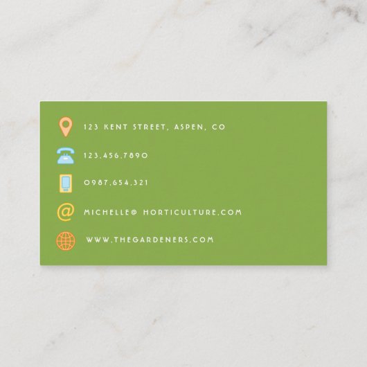 Floral QR Code Visitekaartje (Achterkant)