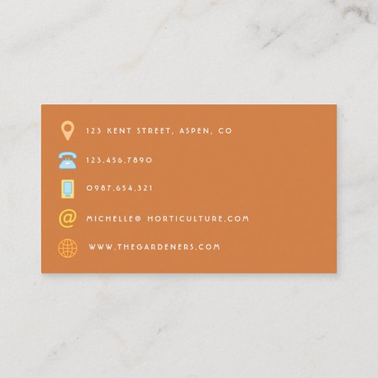 Floral QR Code Visitekaartje (Achterkant)