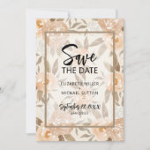 Floral QR-code Weddenschap Save the Date (Voorkant)