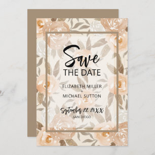 Floral QR-code Weddenschap Save the Date