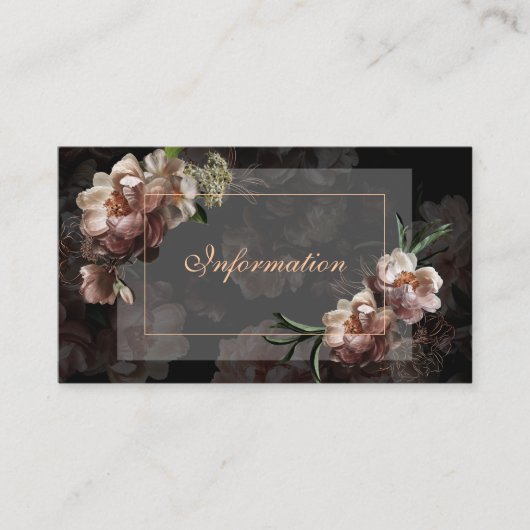  Floral QR Code Wedding Enclosure Card Informatiekaartje (Voorkant)