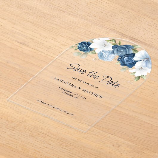 Floral QR Code Wedding Save the Date Aankondiging (Laagn)