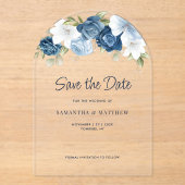 Floral QR Code Wedding Save the Date Aankondiging (Voorkant)