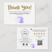 *~* Floral QR Logo ROOS DANK U Review AP8 Informatiekaartje (Voorkant / Achterkant)