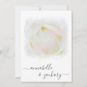 *~* Floral QR RSVP Roos Flower AR8 bruiloft uitnod Kaart (Voorkant)