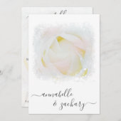 *~* Floral QR RSVP Roos Flower AR8 bruiloft uitnod Kaart (Voorkant / Achterkant)