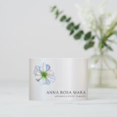 *~* Floral QR Vloeiende regenboogwitte anesolf Visitekaartje (Staand voorkant)