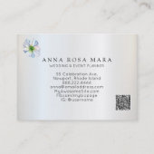 *~* Floral QR Vloeiende regenboogwitte anesolf Visitekaartje (Achterkant)