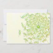 Floral Queen Anne's Lace Wedding Invitation Kaart (Achterkant)