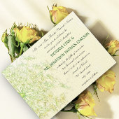 Floral Queen Anne's Lace Wedding Invitation Kaart