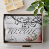 Floral Queen Bee Script Decoupage Tissue Paper Tissuepapier (Geschenk)