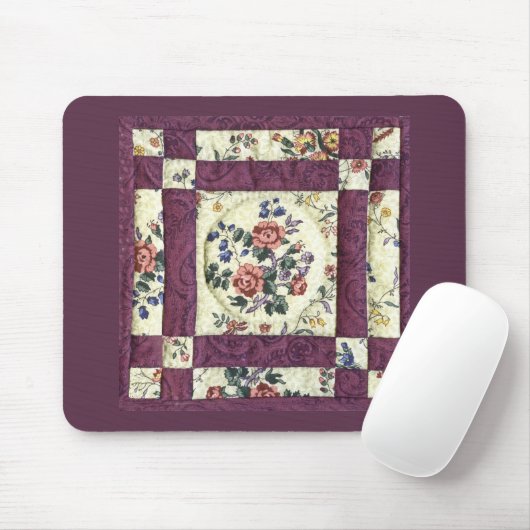Floral Quilt Mousepad Muismat (Met muis)