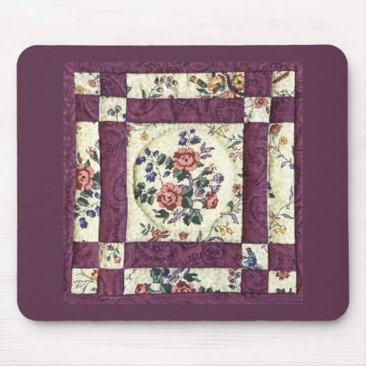 Floral Quilt Mousepad Muismat (Voorkant)