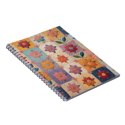 Floral quilt patroon notitieboek (Rechterzijde)