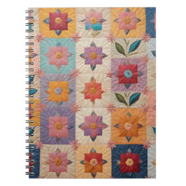 Floral quilt patroon notitieboek