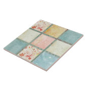 Floral Quilt Square Tegeltje (Zijkant)