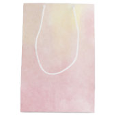 Floral Quinceanera 15th Birthday Pink Greenery Medium Cadeauzakje (Achterkant)