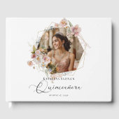 Floral Quinceanera foto Gastenboek (Voorkant)