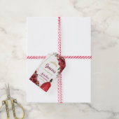 Floral Quinceanera Girl 15e verjaardag Cadeaulabel (Met Touw)