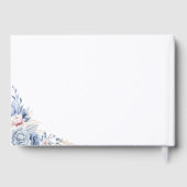 Floral Quinceanera Roze Blush Gouden Folie Gastenboek (Achterkant)