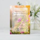 Floral Quinceañera/Wedding/Birthday Uitnodiging (Staand voorkant)