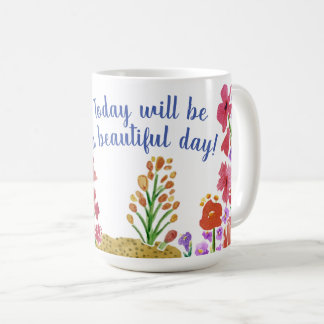 Floral Quote Coffee Mok "Beauful Morning"