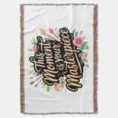 Floral Quote Design Deken (Voorkant Verticaal)