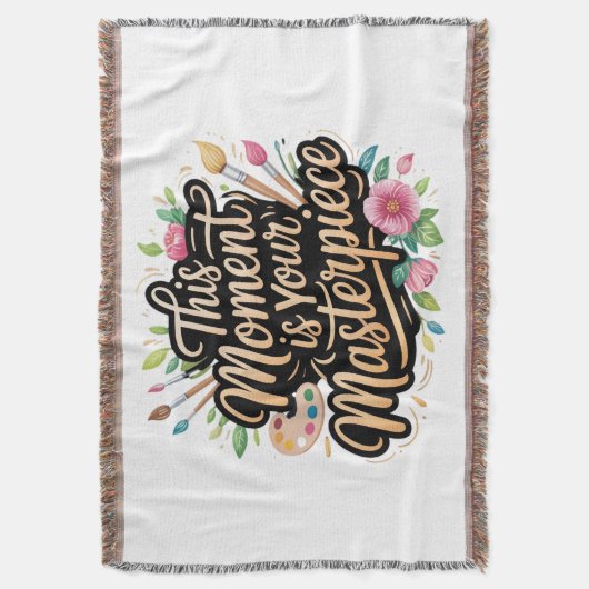 Floral Quote Design Deken (Voorkant Verticaal)