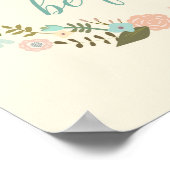 Floral quote kunst is vrij om creatief te zijn poster (Hoek)