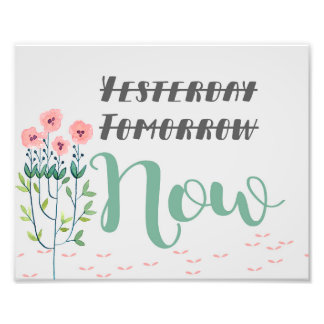 Floral Quote Print, Inspirerend Quote Foto Afdruk