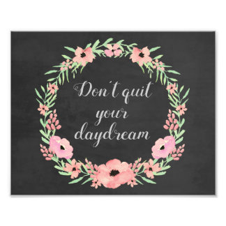 Floral Quote Print, Inspirerend Quote Foto Afdruk