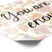 Floral Quote Print, Inspirerend Quote Foto Afdruk (Hoek)