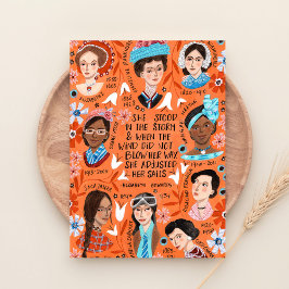 Floral Quote voor Internationale Vrouwendag Bedankkaart
