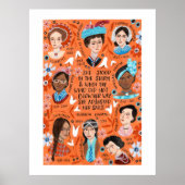 Floral Quote voor Internationale Vrouwendag Poster (Voorkant)