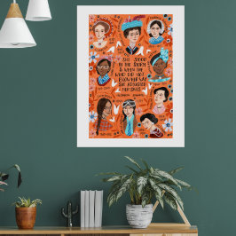 Floral Quote voor Internationale Vrouwendag Poster