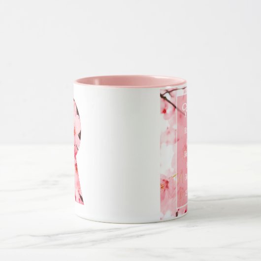 Floral R Initial Mug | Personalized Name & Traits Mok (Midden)