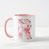 Floral R Initial Mug | Personalized Name & Traits Mok (Links)