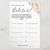 Floral Raad eens hoe oud ze was Flyer (Voorkant)