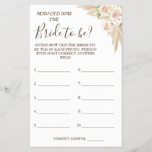 Floral Raad eens hoe oud ze was Flyer