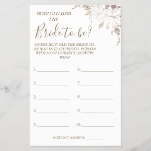 Floral Raad eens hoe oud ze was... Flyer