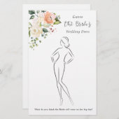 Floral raad het Spel station van het Vrijgezellenf Briefpapier (Voorkant / Achterkant)