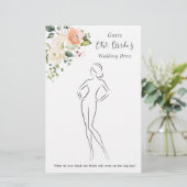 Floral raad het Spel station van het Vrijgezellenf Briefpapier (Staand voorkant)