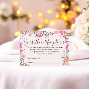 Floral raad hoeveel Vrijgezellenfeest Kisses heeft Informatiekaartje