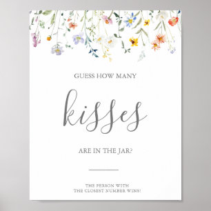 Floral raad hoeveel Vrijgezellenfeest Kisses heeft Poster