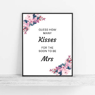 Floral raad hoeveel Vrijgezellenfeest Kisses heeft Poster